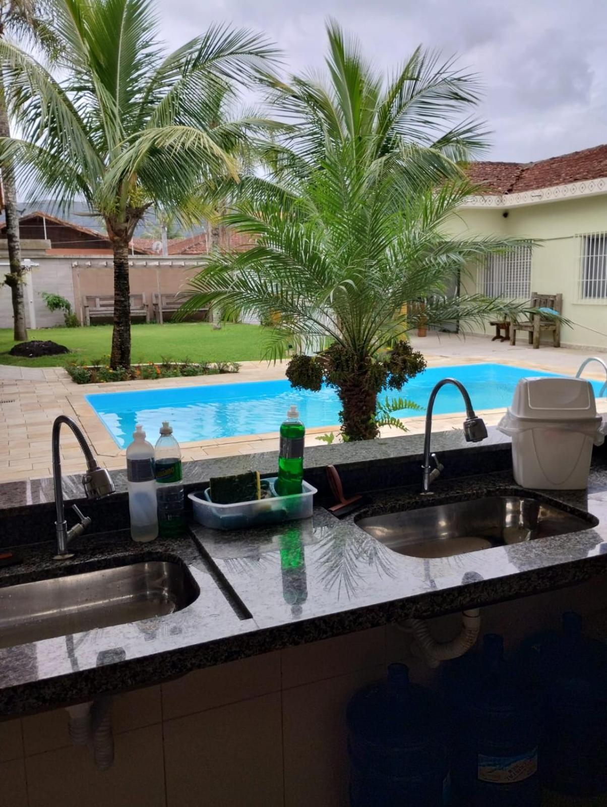 Piscina 6 Quarto 300M Praia Jardim Churrasqueira 16 Pessoas Garagem 3 Carros Monitoramento 24 Horas Mesa De Sinuca Itanhaém المظهر الخارجي الصورة